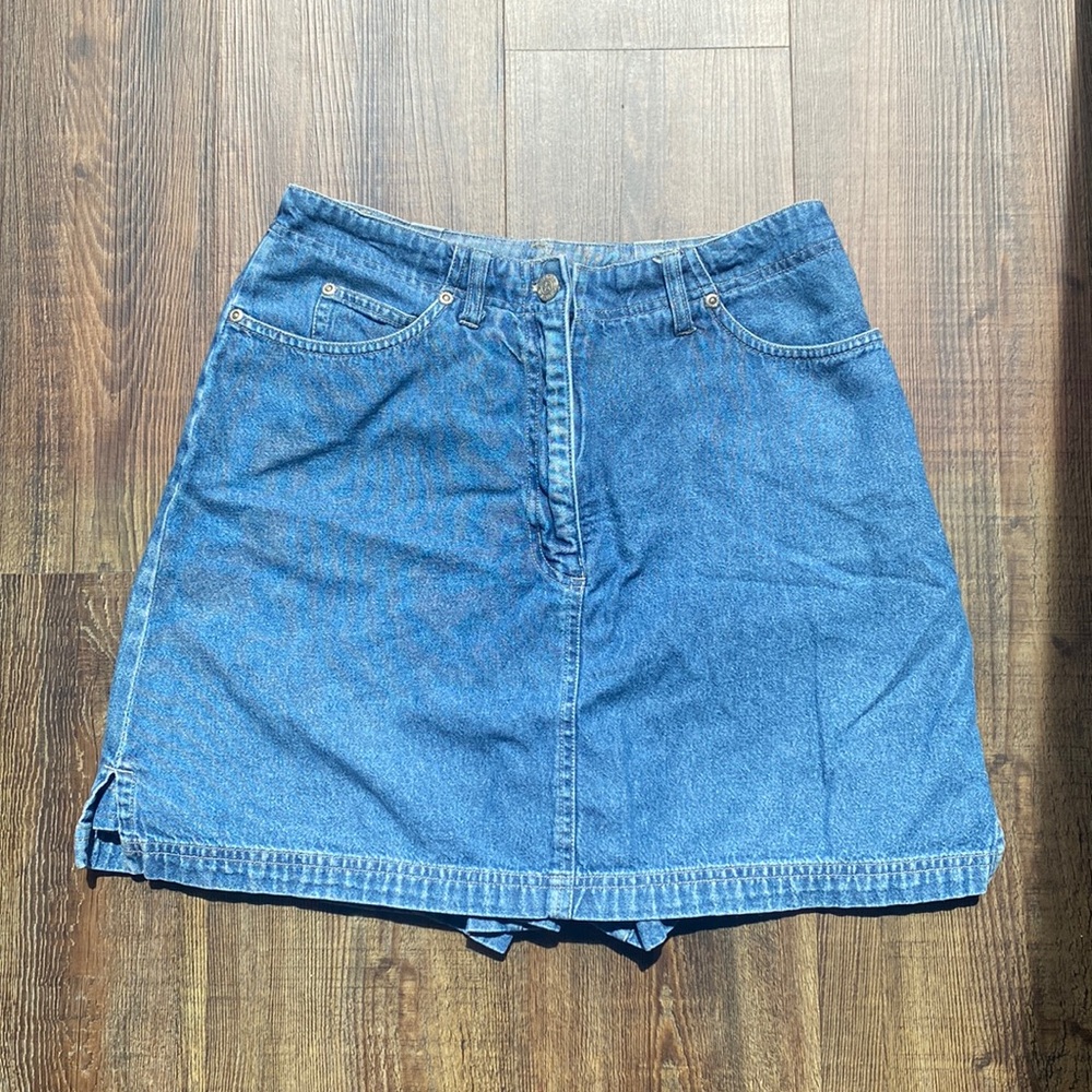 Vintage denim jean skort